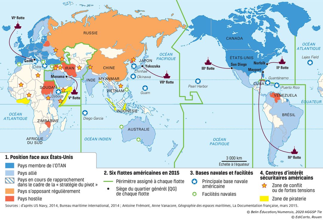 Les États-Unis, une puissance maritime globale - Manuel numérique max Belin